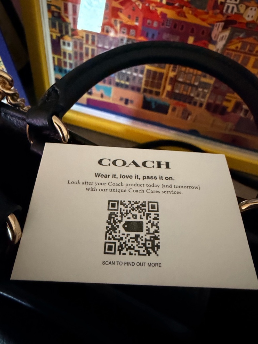 Coach Mini Top-Handle Satchel in Brown/Black - Picture 3 of 3
